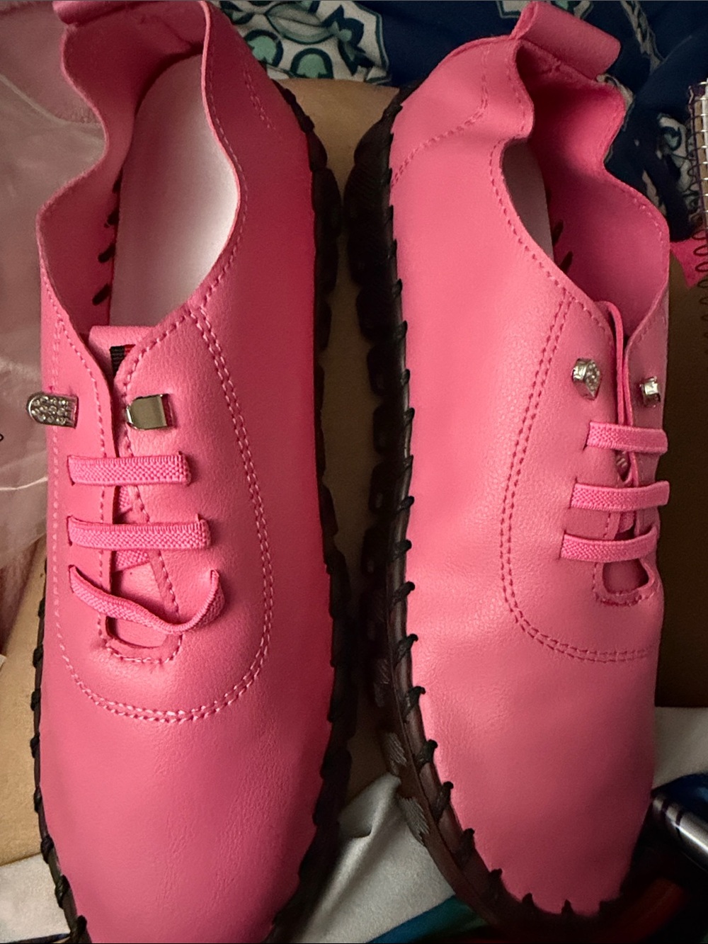 Women's Pink Slip-On Moccasin Sneakers